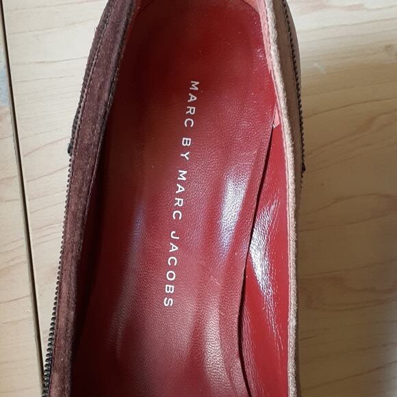 MARC BY MARK JACOBS Patchwork Pumps Size 7 SUEDE Heels Office Workwear Vintage - Picture 7 of 13